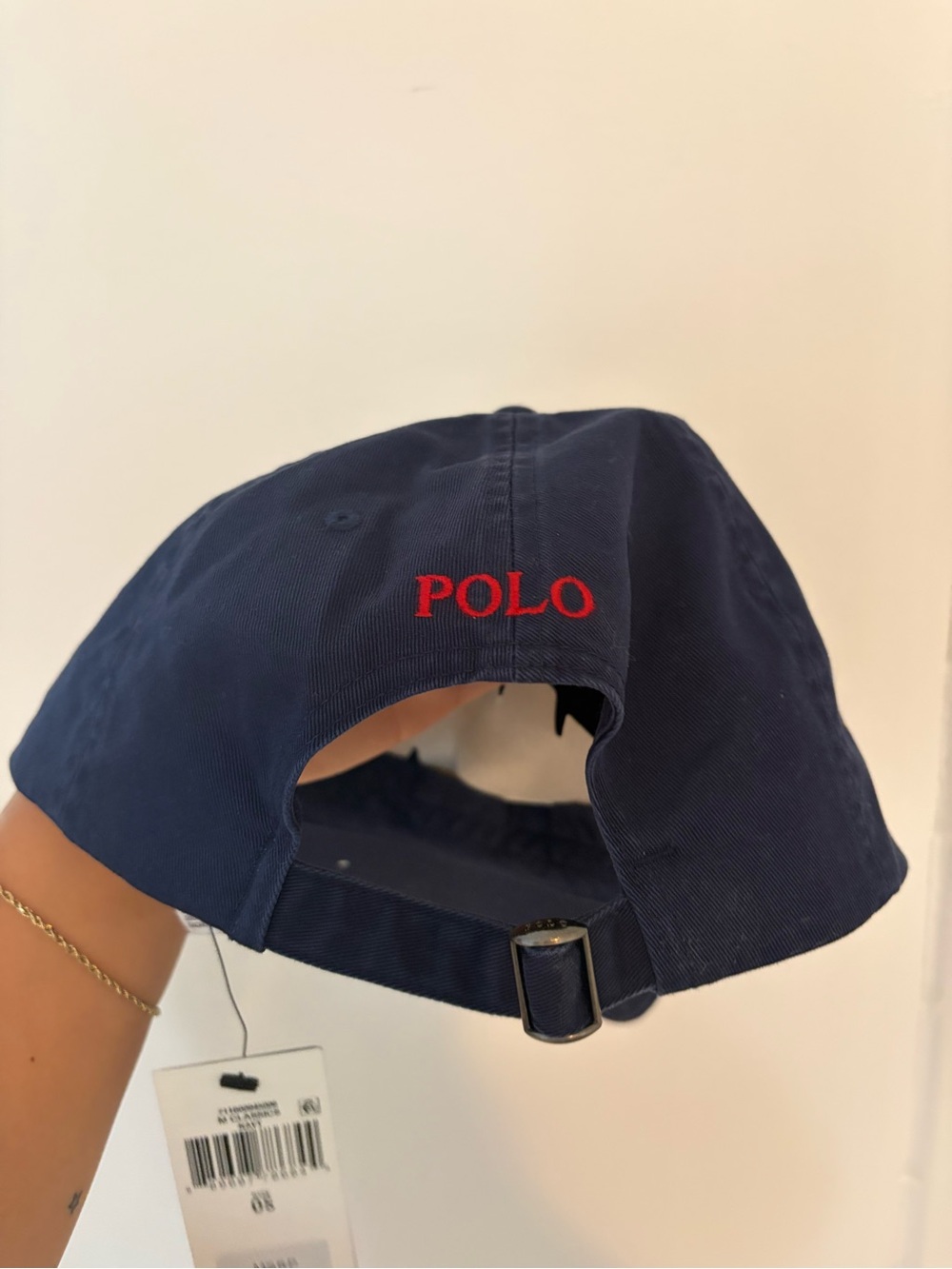 Polo Ralph Lauren Women's Cotton Chino Ball Cap - navy/red - Picture 6 of 8
